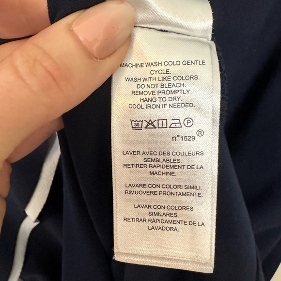 Lauren Ralph Lauren Navy Blue White Ruffle Classic Preppy Mini Dress- Size 2 - Picture 8 of 8